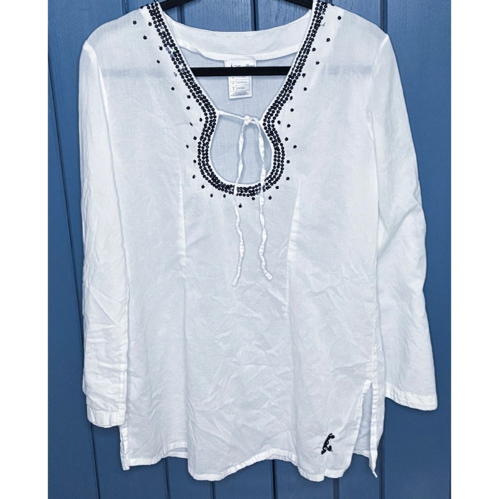 Disney Parks Hidden Mickey Mouse Sheer Tunic Shirt Size Small Peasant Boho Fun